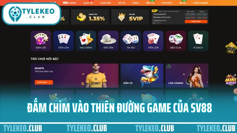 Sv88 - nền tảng cá cược thể thao số 1 hiện nay 5 Đắm chìm vào thiên đường game của sv88