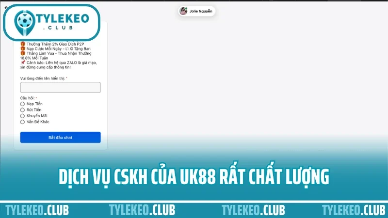 Uk88 - cổng cá cược thể thao được giới cao thủ lựa chọn 7 Dịch vụ cskh của uk88 rất chất lượng