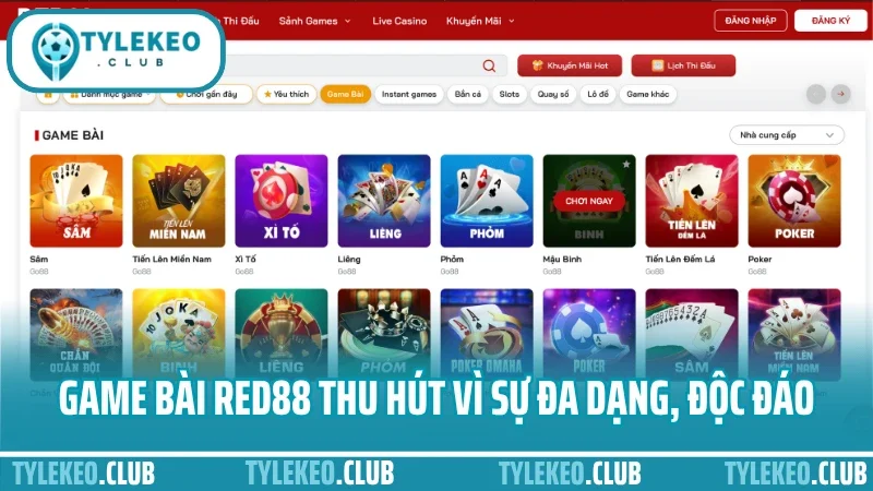 Red88 - uy tín cược thể thao với tỷ lệ hấp dẫn và minh bạch 7 Game bài red88 thu hút vì sự đa dạng, độc đáo
