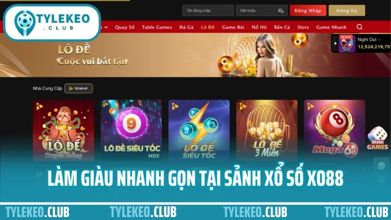 Xo88 - nhà cái uy tín với thị trường cá cược thể thao nổi bật 5 Làm giàu nhanh gọn tại sảnh xổ số xo88