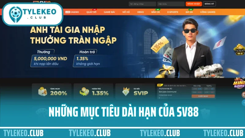 Sv88 - nền tảng cá cược thể thao số 1 hiện nay 3 Những mục tiêu dài hạn của sv88