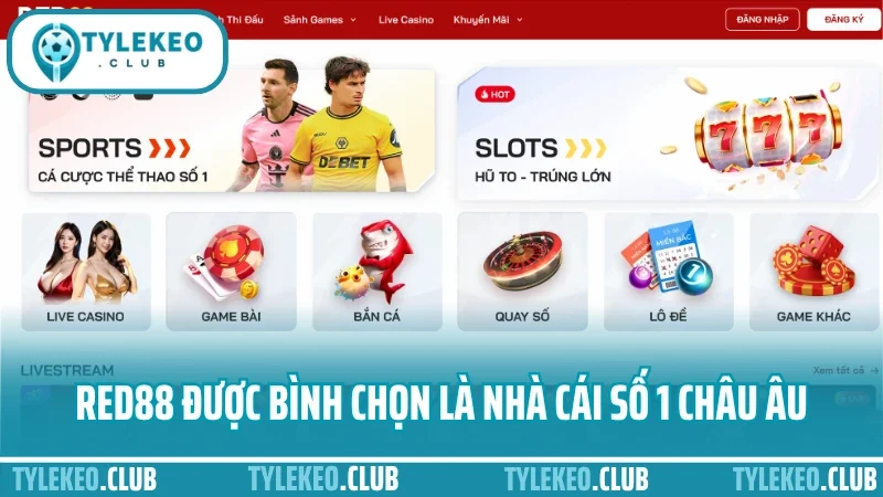 Red88 - uy tín cược thể thao với tỷ lệ hấp dẫn và minh bạch 2 Red88 được bình chọn là nhà cái số 1 tại châu âu