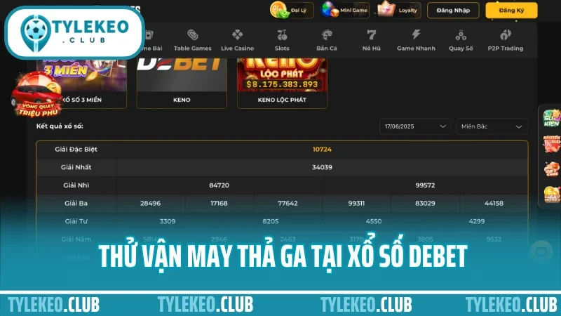 Debet - sân chơi cá cược thể thao an toàn và uy tín nhất 2025 7 Thử vận may thả ga tại xổ số debet