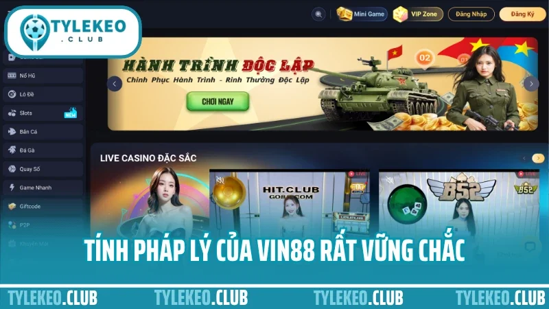 Vin88 - cổng thể thao cá cược uy tín với nhiều ưu đãi đặc biệt 2 Tính pháp lý của vin88 rất vững chắc