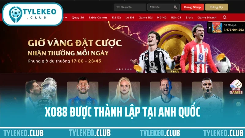 Xo88 - nhà cái uy tín với thị trường cá cược thể thao nổi bật 1 Xo88 được thành lập tại anh quốc